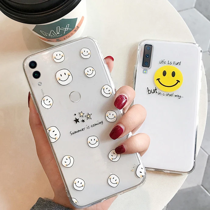 

For Huawei Honor 8X Case For Huawei Honor 8C 7C Case Cover aum-l41 5.7 5.99 inch Cute Love Heart Transparent Cartoon Girls Case