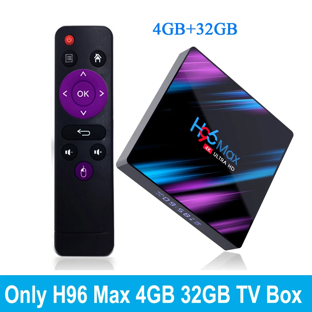 Set top TV Box 4 Гб 64 Гб USB 3,0 Bluetooth 4,0 Android 9,0 9 оs 4K 4096x2160 H96 Max Смарт пятиядерный ГП Mali-450 RK3318 GPU 2,4 г/5G - Цвет: Оранжевый