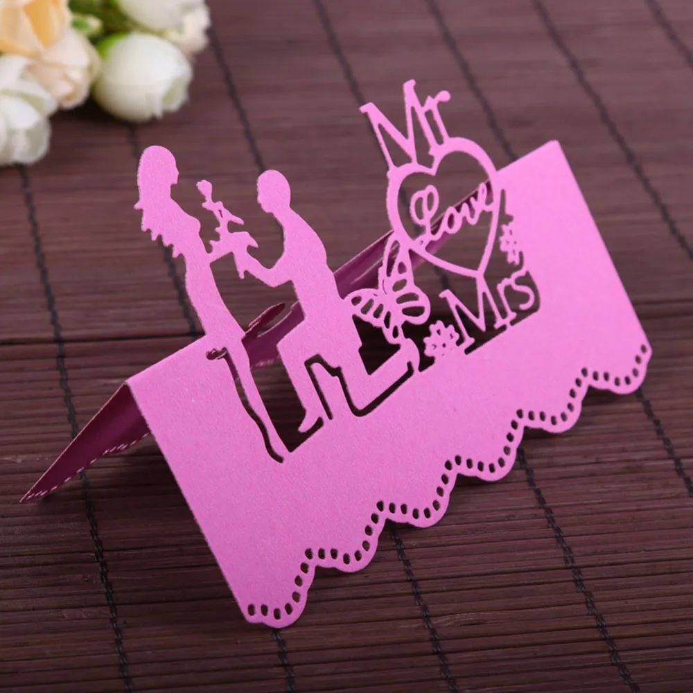  Love Couple Wedding Invitation Card Metal Cutting Dies Silver Stencil For Scrapbooking Paper Cards  - 33052547340