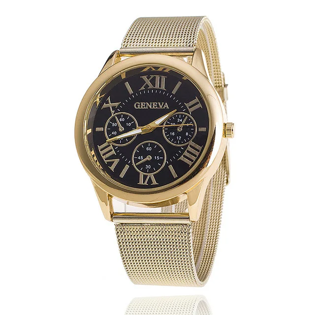 

relogio feminino 2017 New Fashion Analog Golden Strap Quarzt Watches Women Casual Geneva Brand Wrist Watches