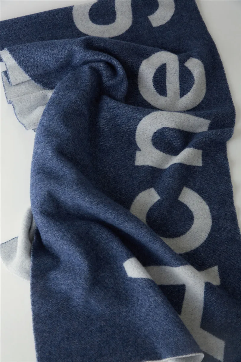 Шарф для осени и зимы в Америке, импортные товары, чистый цвет, Буквенный логотип шарф, кашемировый шарф шаль