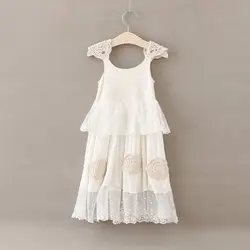 2017 Обувь для девочек Для летних вечеринок вечернее платье трехмерный цветок принцесса сладкий Платья для женщин одежда