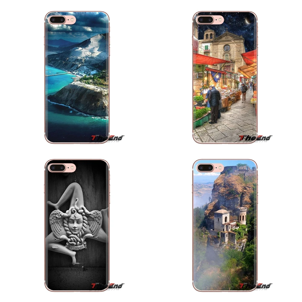 beautiful Sicily Italy For Samsung Galaxy S3 S4 S5 Mini S6 S7 Edge S8 S9 S10 Plus Note 3 4 5 8 9 Transparent Soft Shell Covers |