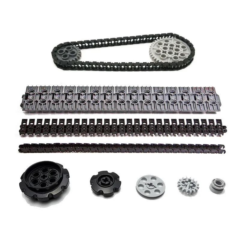 

100Pcs/lot Technic Link Chain with Beveled Reinforced Edge Building Blocks MOC Brick Parts Set 3711 57518 Motorcycle Tank Chain