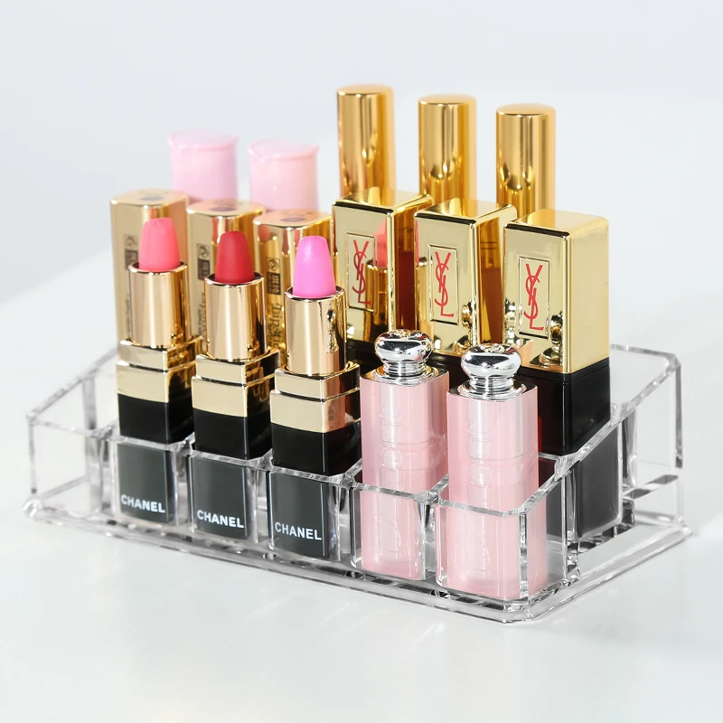 18 cells lipsticks holder lipstick storage container Fashion cosmetics transparent box Fashion