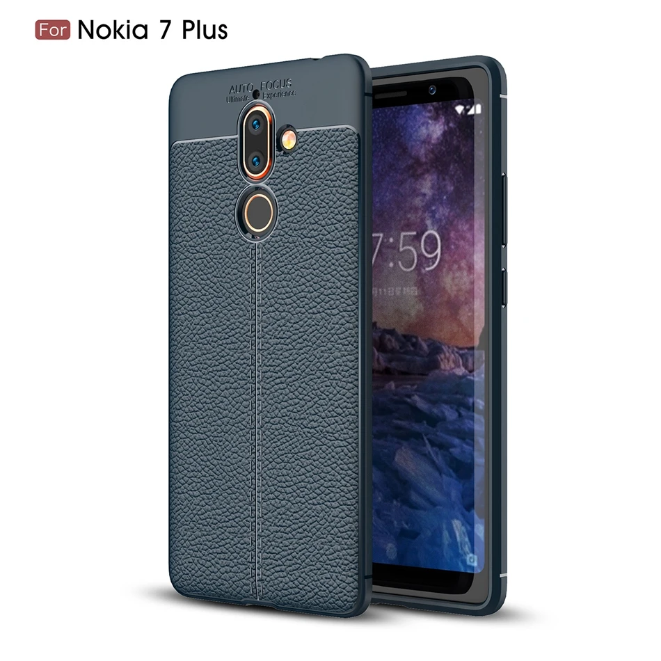 REAOOM Litchi Pattern PU Leathe Case for Nokia 7 Plus Phone Cover for Nokia 5 6 7 8 X6 Business Fitted Case for Nokia Case Coque (13)