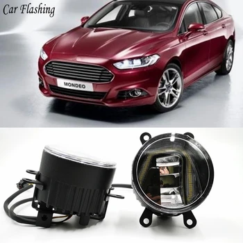 

3-IN-1 Functions Auto LED For Ford Fusion Mondeo 2013- 2016 DRL Daytime Running Light Car Projector Fog Lamp with yellow signal