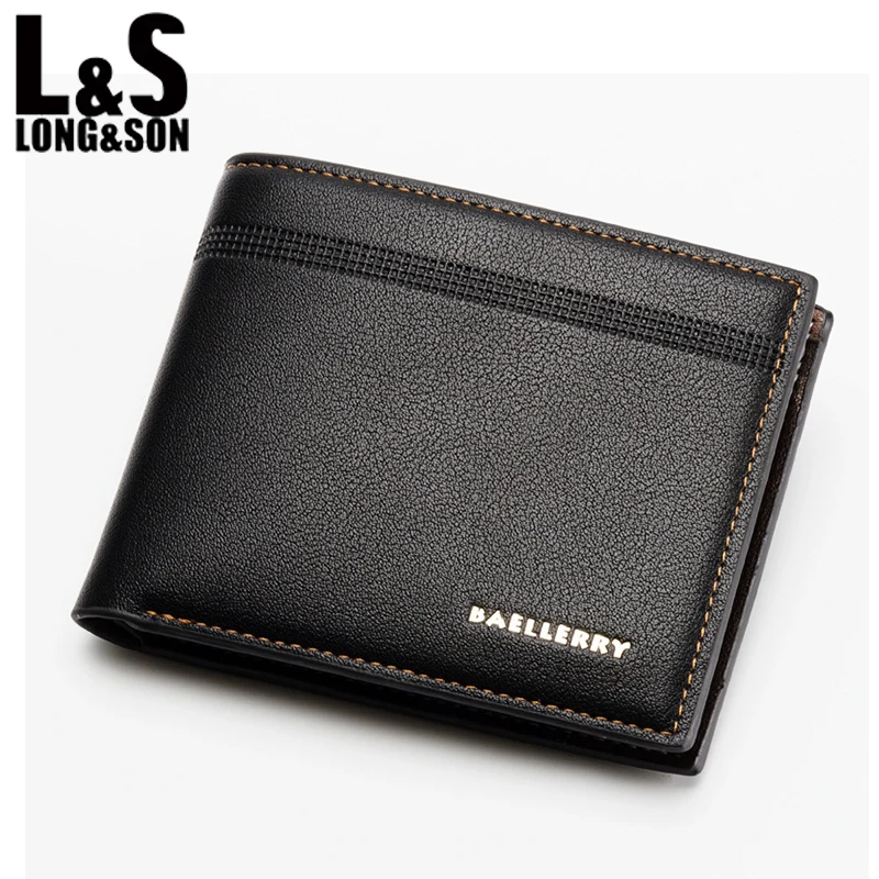 

Men's Wallet Leather Purse Bifold Wallets High Quality Simple Design Big Capacity Credit Multi Crad Holders Money Bag MW016