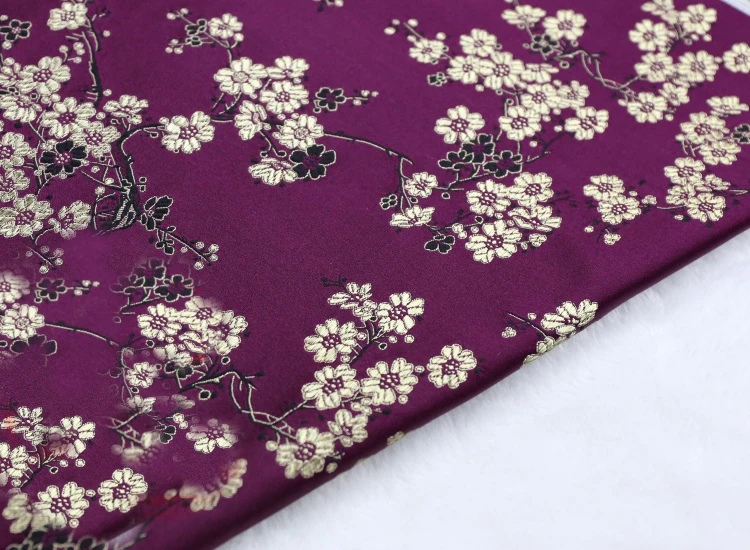 100 см x 75 см фиолетовый Wintersweet пряжа окрашенная braocade ткань жаккард гобелен сатин жаккардовая ткань модная ткань DIY Одежда