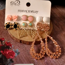 Новые модные женские аксессуары из мультфильма «Холодное сердце» ; День рождения смешивать и матч 6 пар/компл. симпатичный кулон серьги действует