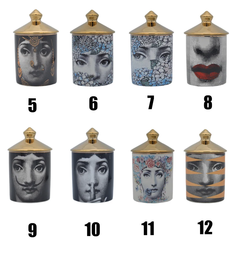 Подсвечник Fornasetti, ручная работа, кувшин для свечей, ретро, Lina, для хранения лица, керамический контейнер, украшение для дома, ювелирный ящик для хранения