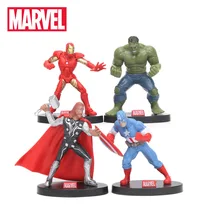 4pcs 10cm The Avengers Figure Set Superhero Thor Hulk Ironman Captain America Action Figure Collectible Model Doll Marvel Toys