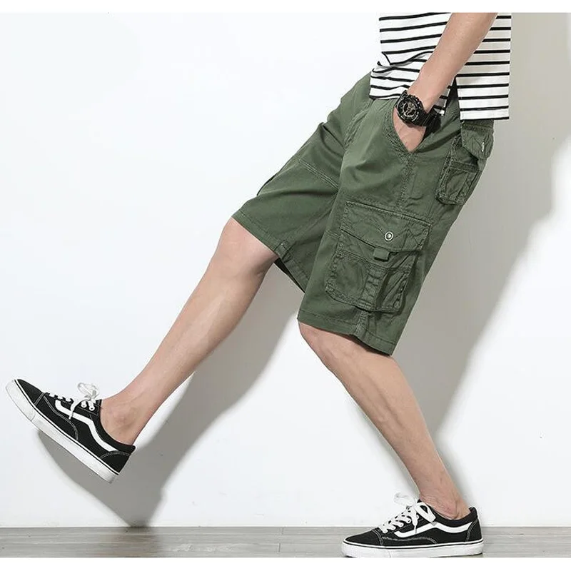 Новые летние короткие штаны для мужчин 1/2 длина брюки карго общая повседневное плюс размеры человек пляжные шорты мотобрюки