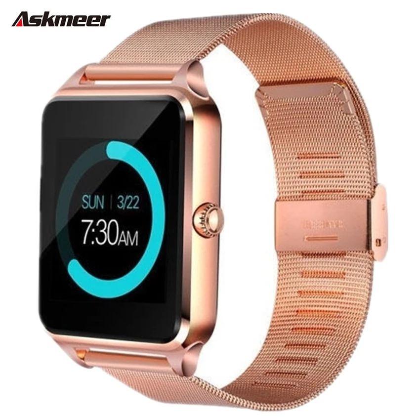 

ASKMEER Z60 Smart watch with metal strap,Bluetooth watch with support for TF SIM card,multilanguage with support for Android ios
