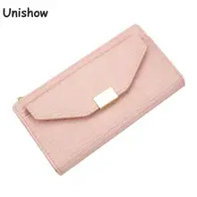 Unishow długi portfel damski moda woda Ripples kobiety torebka wysokiej jakości damski portfel Clutch marka torebka damska etui na karty(China)