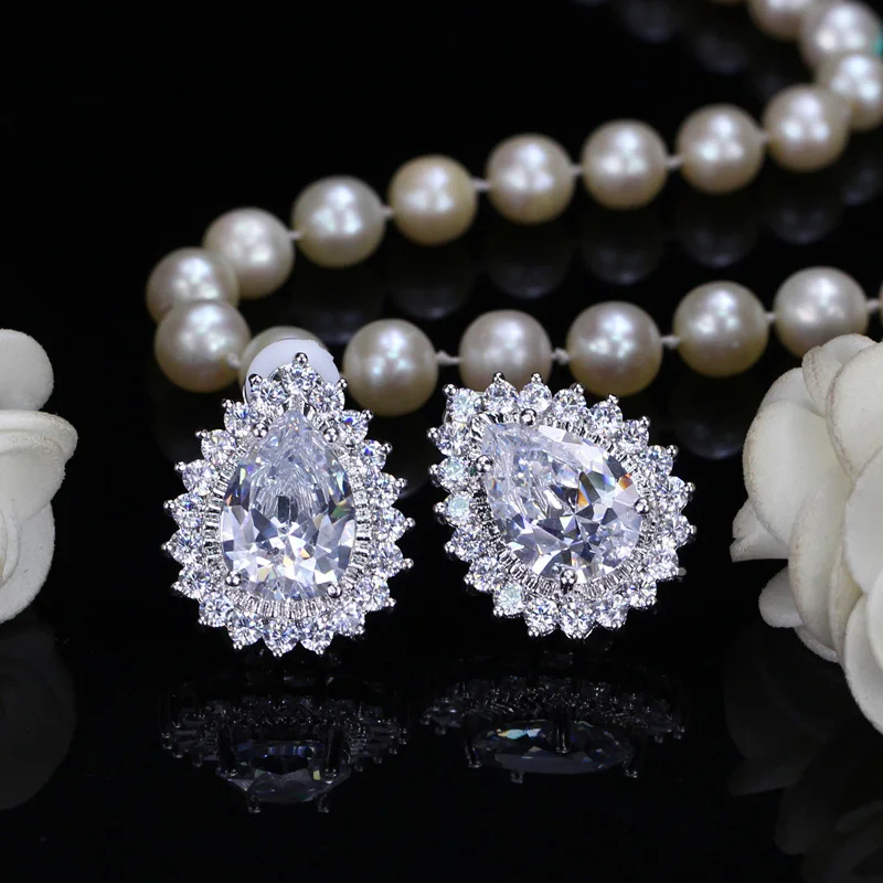 Water Drop No hole stud Earrings5