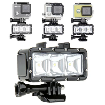 

GoPro Underwater Light Diving waterproof LED video light+Battery& mount For GoPro Session Hero4 3+3 Xiaomi Yi SJ4000