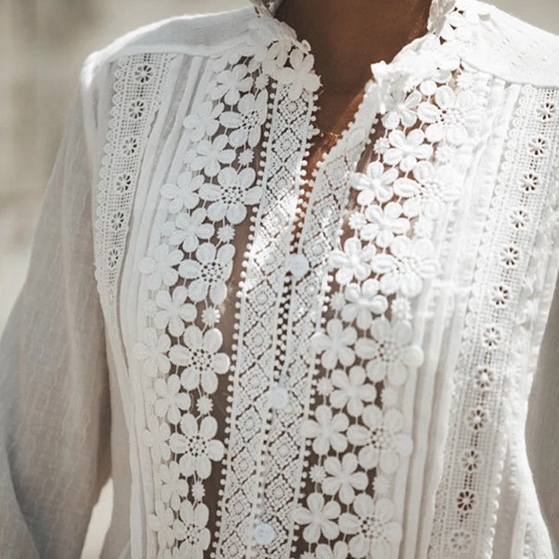 2019 arrival Summer Blusa White Lace Cotton Blouse shirt Elegant Women Tops Plus Size Sexy Hollow Out Shirts Women Clothes 2019 arrival Summer Blusa White Lace Cotton Blouse shirt Elegant Women Tops Plus Size Sexy Hollow Out Shirts Women Clothes