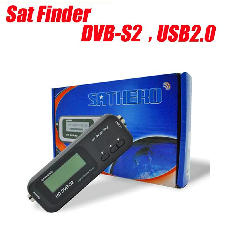 Sathero SH-100HD Цифровой Карманный спутниковый Finder ресивер DVB-S/S2 HD измеритель сигнала USB