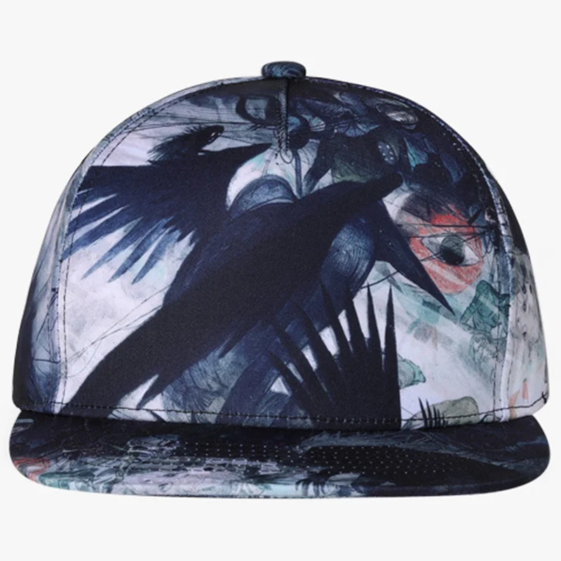Women Men 3D Printing Baseball Cap Unisex Flat Hop Hip Snapback Caps Fashion Boys Girls Urban Personality Adjustable Hat CP0029 (6)