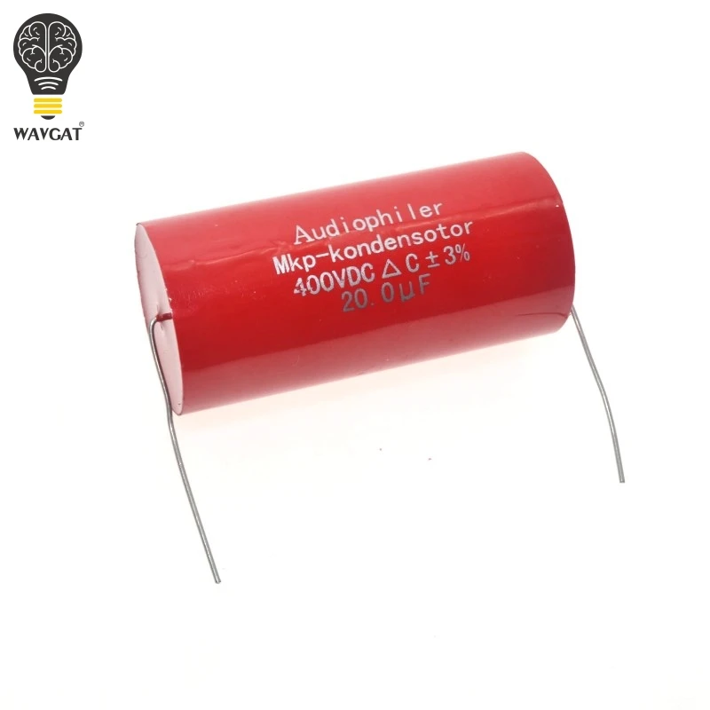 

2PCS 400VDC 20uf Red Tubulor Generic Audiophiler MKP Axial Coupling Capacitor for HIFI AUDIO Speaker Guitar AMP