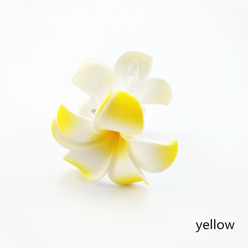 1 шт. Гавайский PE Plumeria acutifolia/тропический цветок Франгипани с заколкой для волос