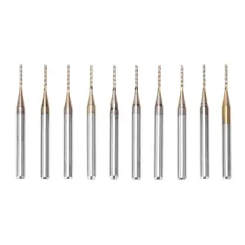 

10pcs Titanium Coated 1.0mm PCB Engraving Rotary CNC End Milling Cutter