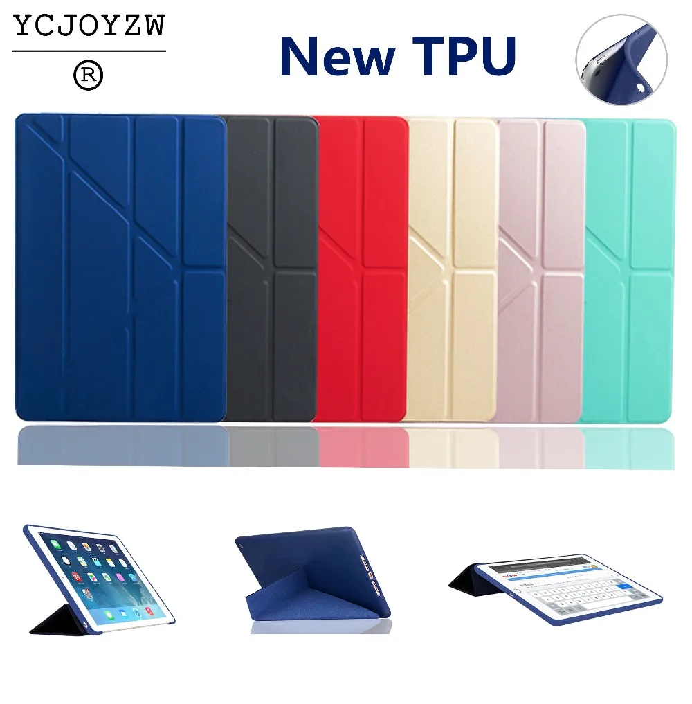 

New Smart Case for 2013 ipad Air 1 : A1474`A1475`A1476 ,YCJOYZW PU Leather Cover+TPU soft CASE Auto Sleep protective shell