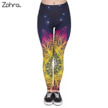 Zohra Spring Fashion Women Legins Mandala Lights 3D Printing Sexy Legging High Waist Soft Woman Leggings