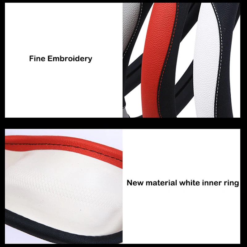 2018 Sport Leather car steering wheel cover car-styling Environmental protection Not smelly Diameter 38 cm 4 color freeshipping