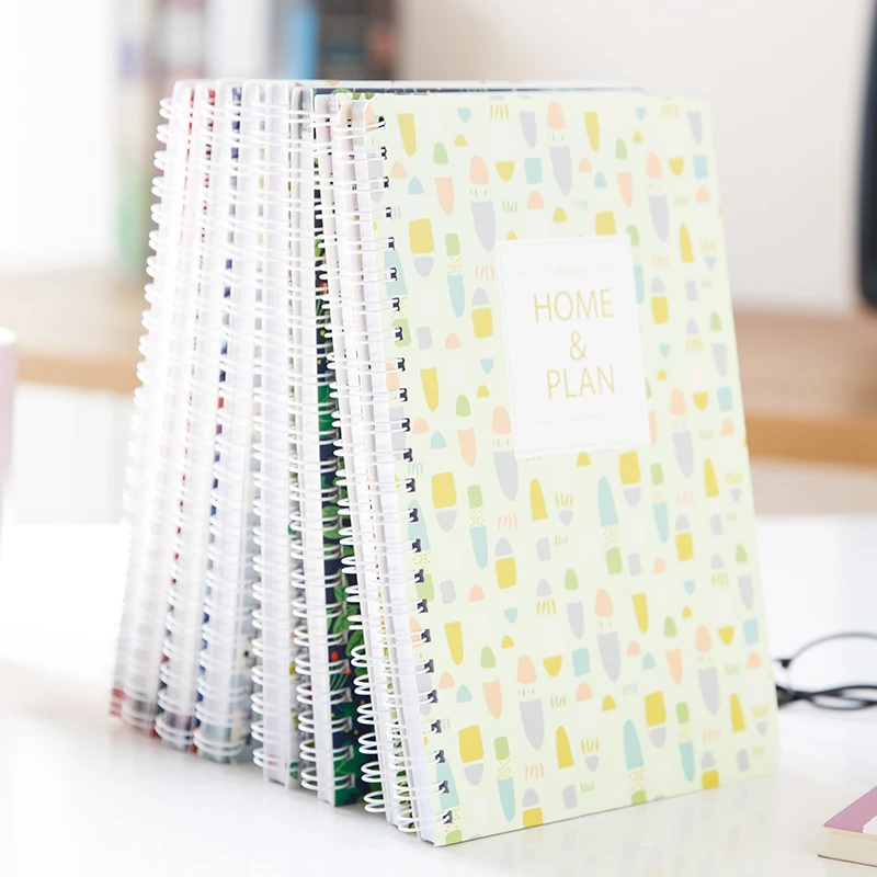 Creative family financial accounting notebook lovely Korean Flower coil