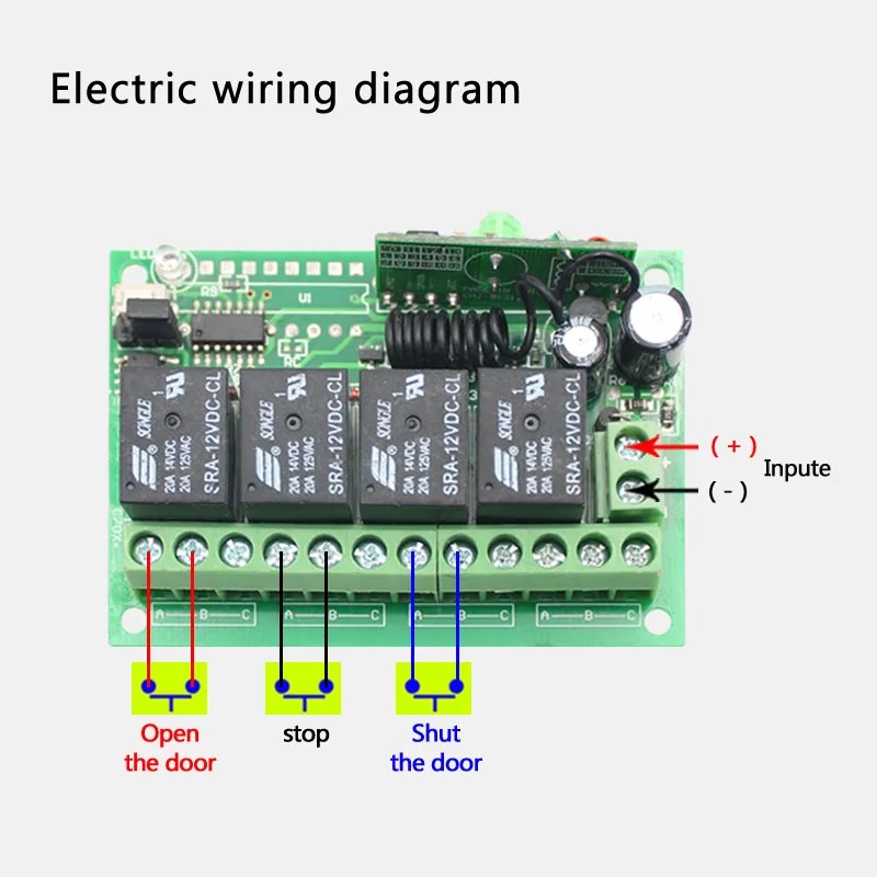 433Mhz Universal Wireless Remote Control Switch DC 12V 4CH relay Receiver Module With 4 channel RF Remote 433 Mhz Transmitter