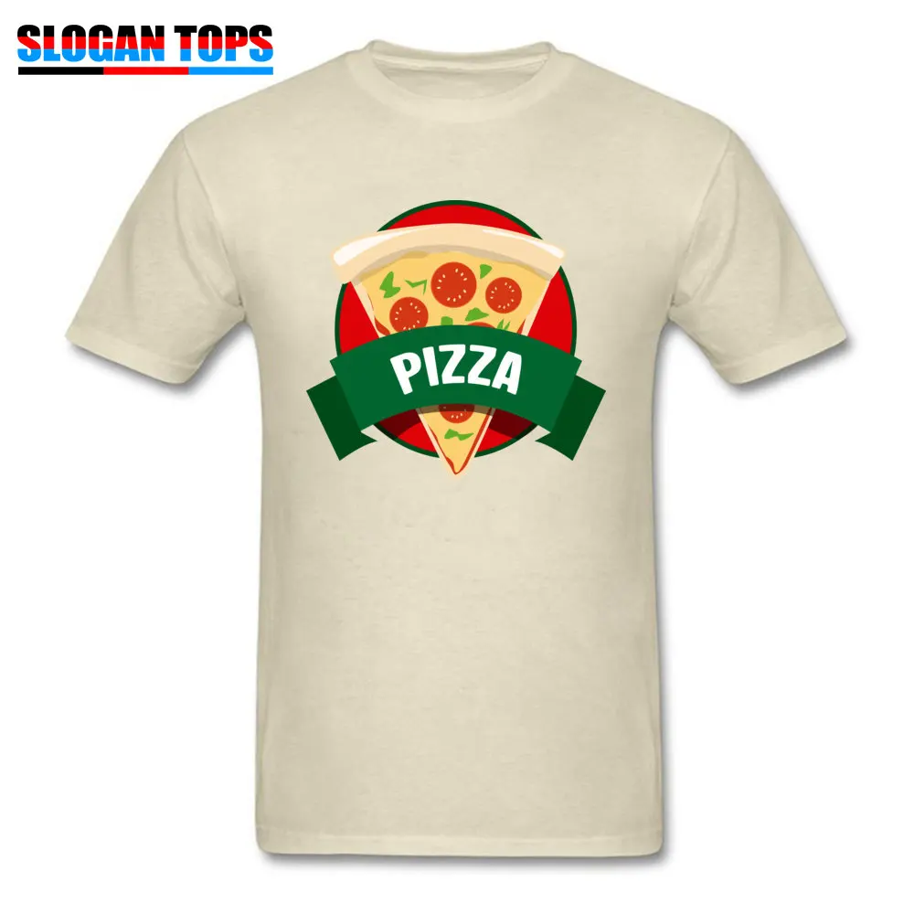 Normal pizza italian cuisine O Neck Top T-shirts April FOOL DAY Tops Shirt Short Sleeve for Men New Design All Cotton Tshirts pizza italian cuisine beige