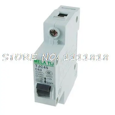 

1P Pole Circuit Breaker Overload Protector 63A 230/400VAC