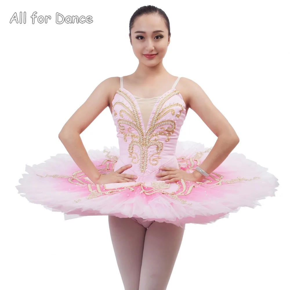 High Quality Pink Color Spandex Bodice Ballerina Dance Costume Tutu