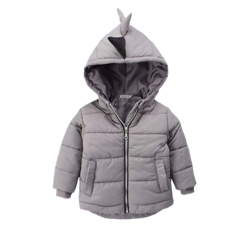 Зимняя куртка для девочек; куртка для мальчиков; детская теплая верхняя одежда; пальто для мальчиков с рисунком динозавра; пальто для малышей; детская одежда с капюшоном для мальчиков