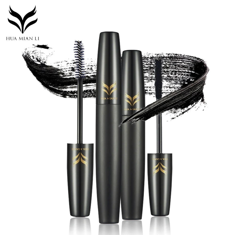HUAMIANLI Waterproof Mascara 3D Curling Thick Eyelash Enhance Natural
