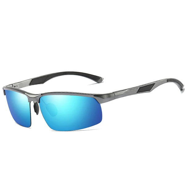 Новое поступление алюминиевые Брендовые мужские солнцезащитные очки HD поляризованные линзы винтажные очки Аксессуары Солнцезащитные очки Oculos для мужчин 605 - Цвет линз: blue