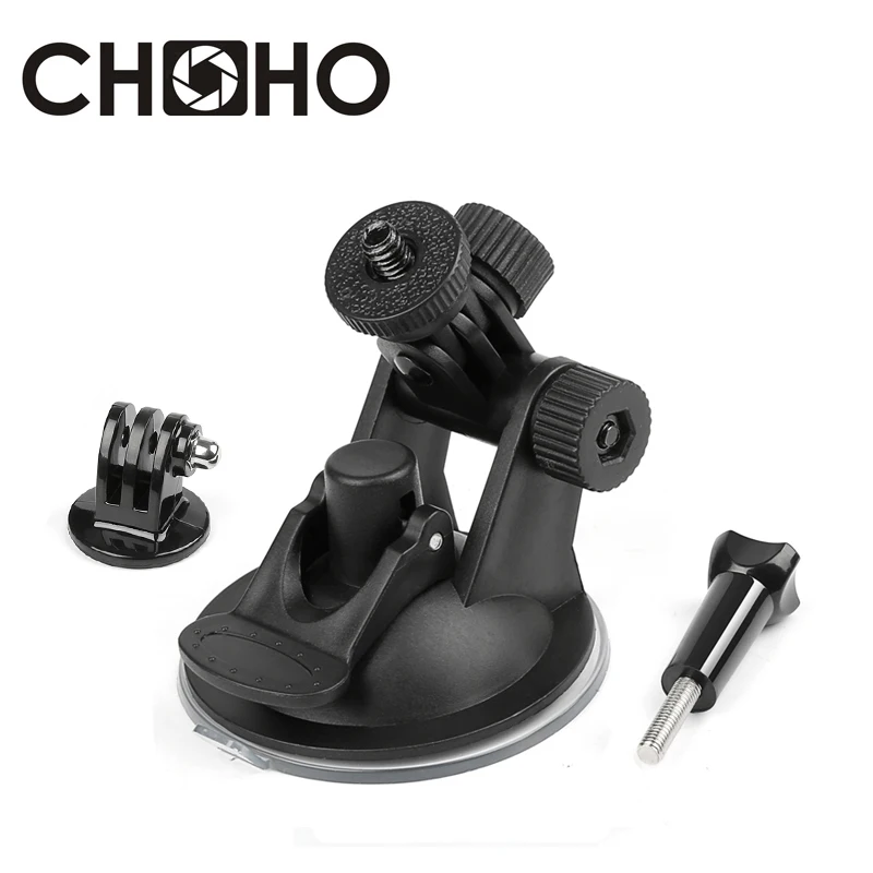 

7CM Car Suction Cup Windshield Moun + Long Screw + 1/4" Adapter For Gopro Hero 11 10 9 SJCAM Xiaomi Yi 4K 2 II Accessories
