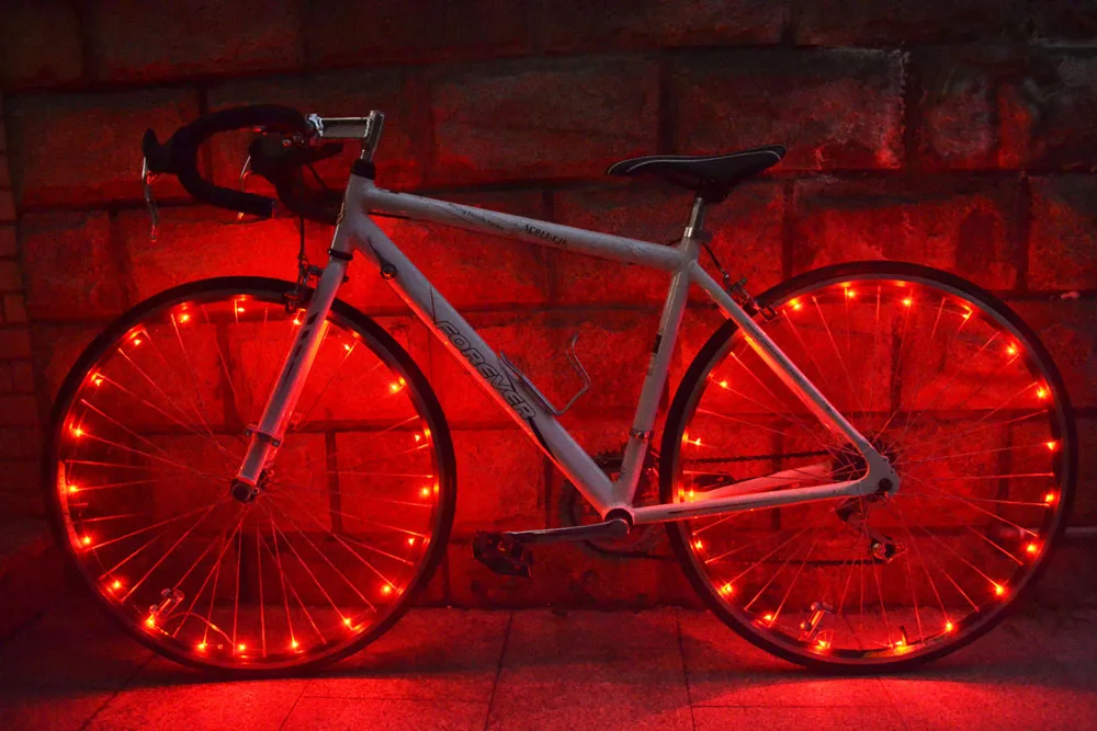 Excellent 20 LED Bicycle Lights Water-resistant Bike Rim Lights Night Cycling Wheel Spoke Light 2.2m String Wire Lamp Bike Accessories 4