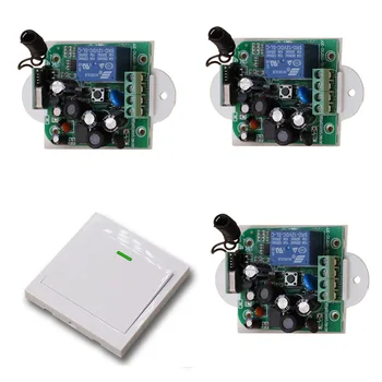 

Latest 85V 110V 120V 220V 250V 1CH Radio Controller RF Wireless Relay Remote Control Switch 315/433MHZ Wall Transmitter+Receiver