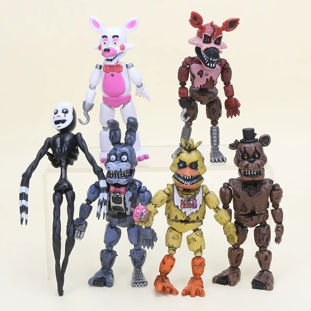6pcs set fnaf five nights at freddy s pvc action figure toy foxy