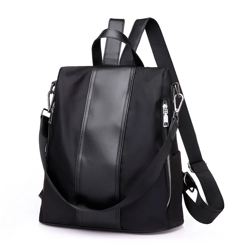 Женские рюкзаки из ткани Оксфорд с защитой от краж для девочек, женский рюкзак, школьные сумки для девочек, повседневный рюкзак для девочек, Новинка - Цвет: black