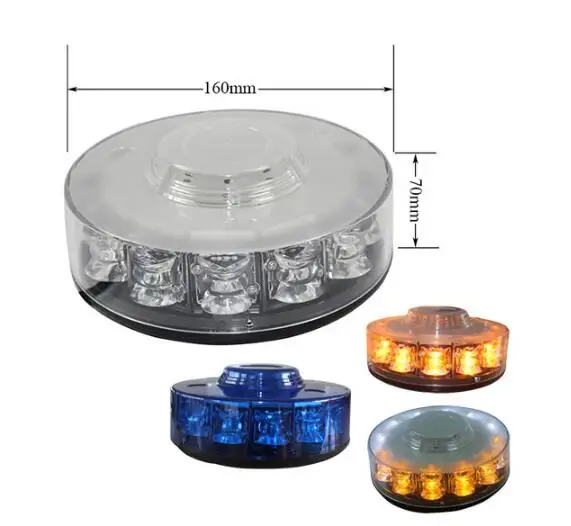 

High intensity 12W led flashing beacon,emergency lights,warning lamp,8flashing pattern,install by bottom magnet,waterproof