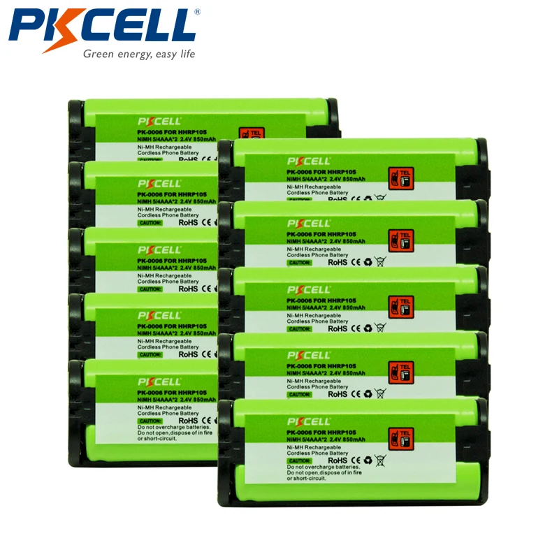 10 x Cordless Home Phone Battery 2.4V 850mAh for Panasonic HHRP105 HHR