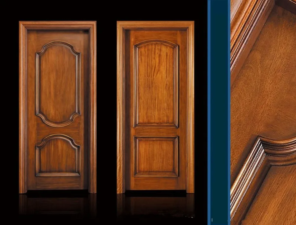 Latest design solid teak wood door WD006-in Living Room ...
