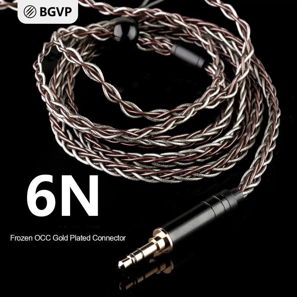 Новый BGVP 6N 8 ядерный OCC серебристый фотокабель 2 5 мм/3 мм/4 4 мм MMCX съемный кабель для