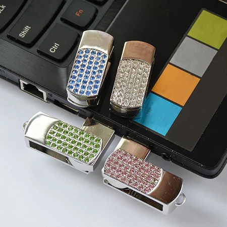 Дешевый Реальная Емкость Кристалл USB 512 ГБ Pendrive 64 ГБ Флэш Накопитель Ювелирные Изделия Ожерелье 8 16 32 ГБ Памяти карты Палки Подарок Флешки 1 ТБ 2 ТБ 3.0