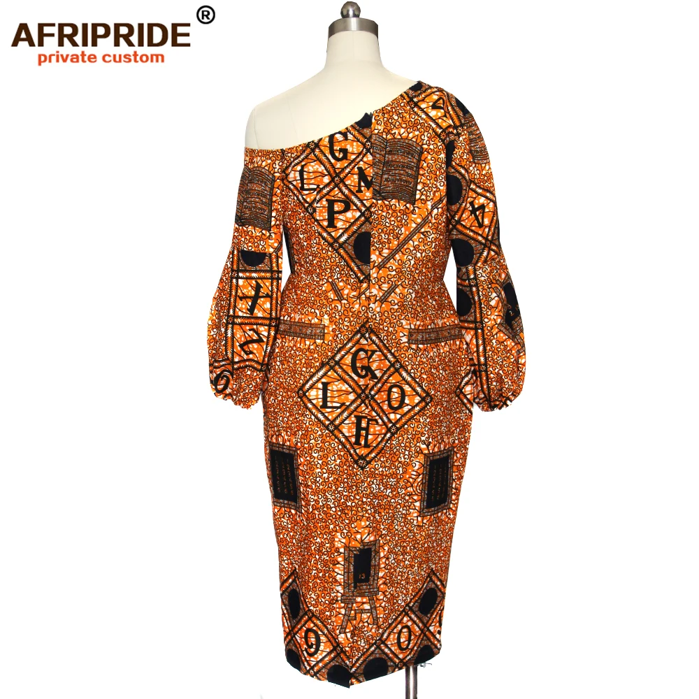 Платье в африканском стиле, весна и осень, стиль, чистый хлопок, рукав средней запястья, Анкара, принт Базен, riche, Дашики, AFRIPRIDE S1825042