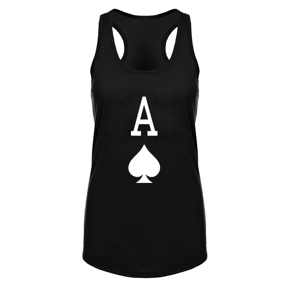Womens Ace of Spades Fitness Workout Racerback Tank Topsin Tank Tops